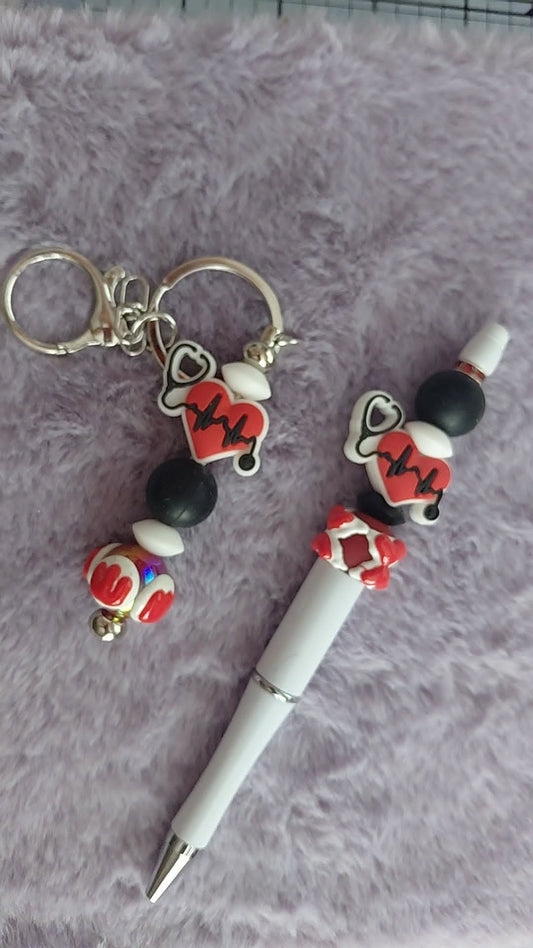 Duo porte clés et stylo médicale