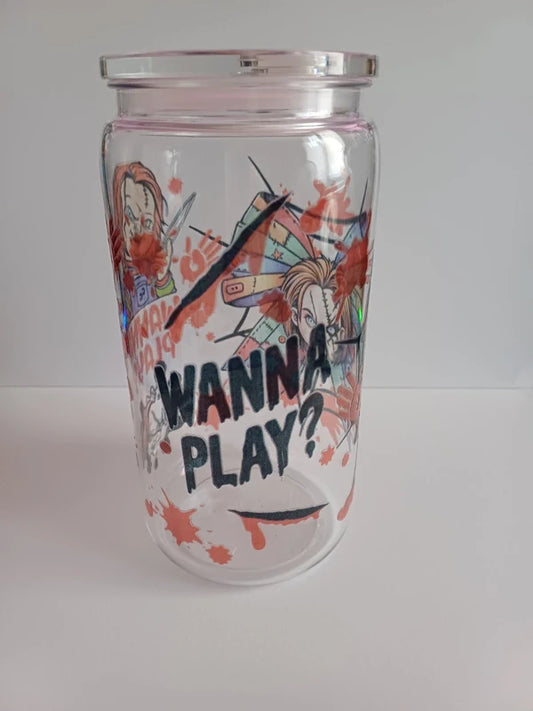 Goblet avec une image d une écriture