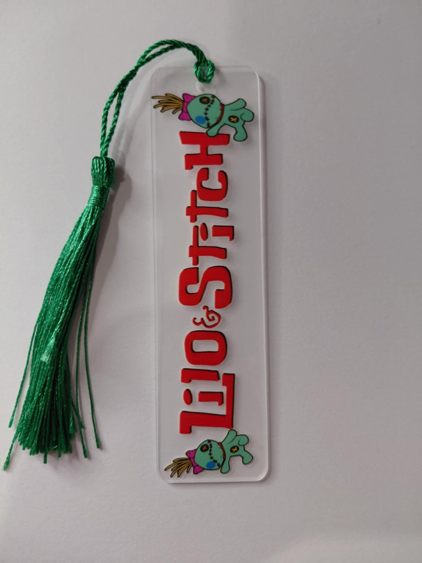 Marque pages pompon vert