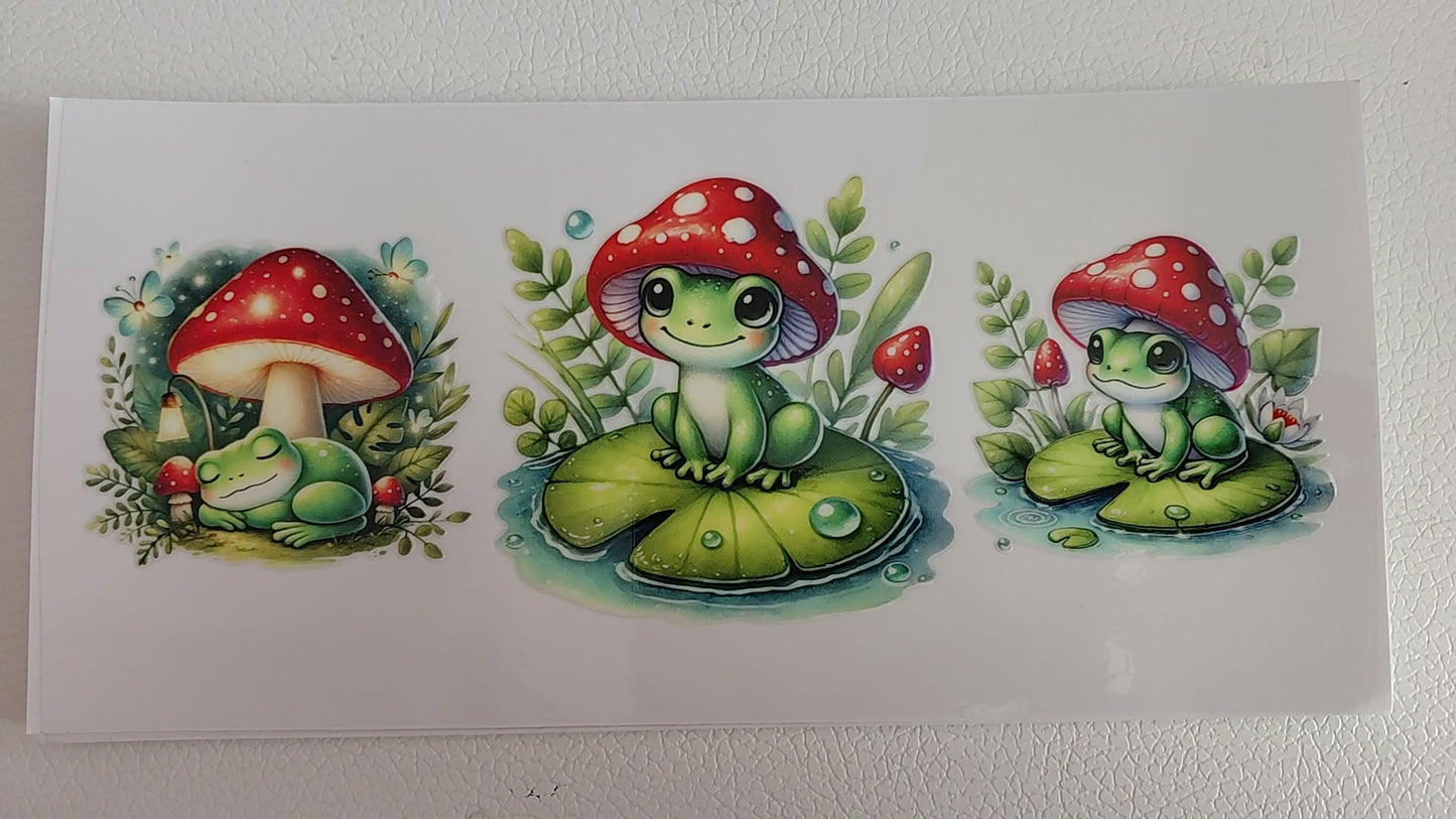 la grenouille a un champignon sur la tête