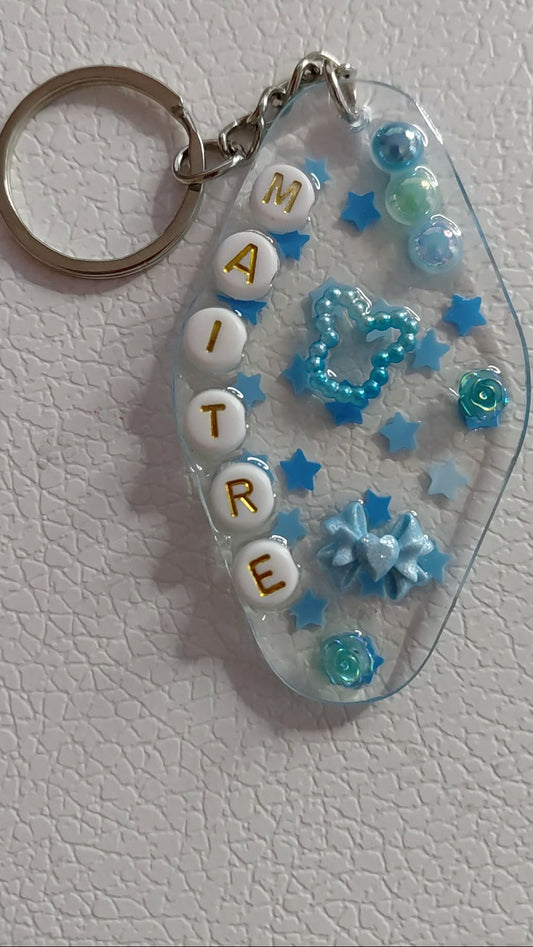 Porte clés en résine maitre