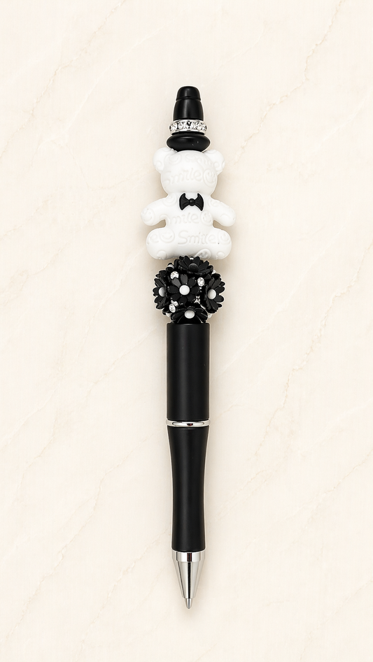 Stylo nounours blanc