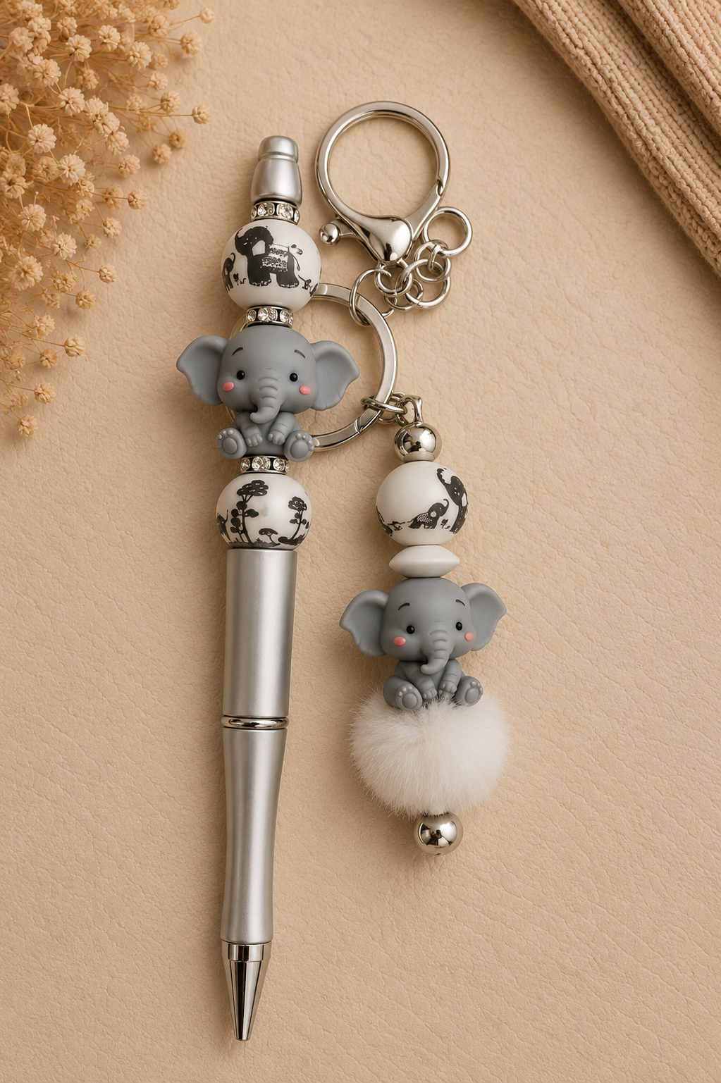 Porte clés et stylo duo
