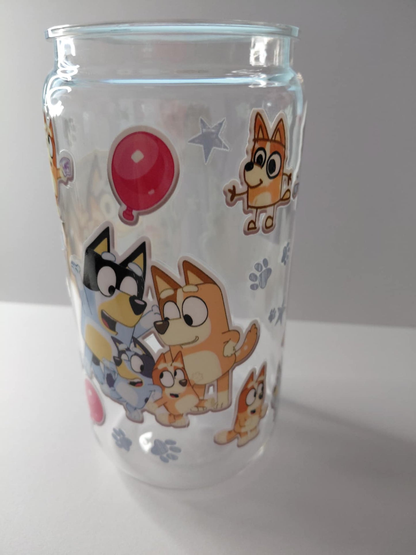 Goblet en plastique avec image de bluey est des ballon 