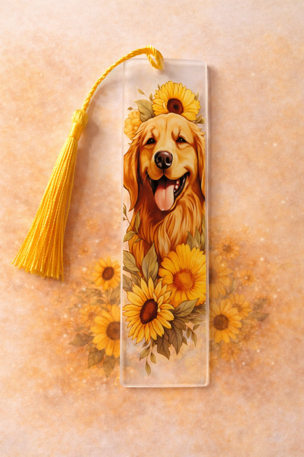 Marque pages avec des fleur et aussi un pompom jaune 