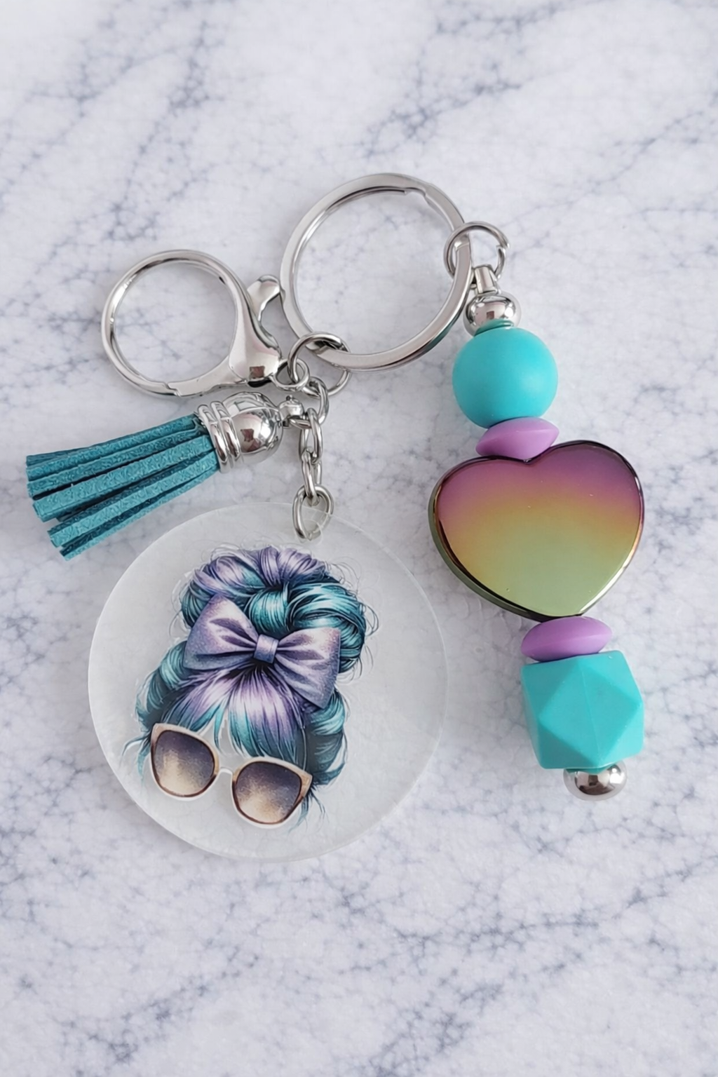 perle en silicone cerle en silicone avec la barre en metal 