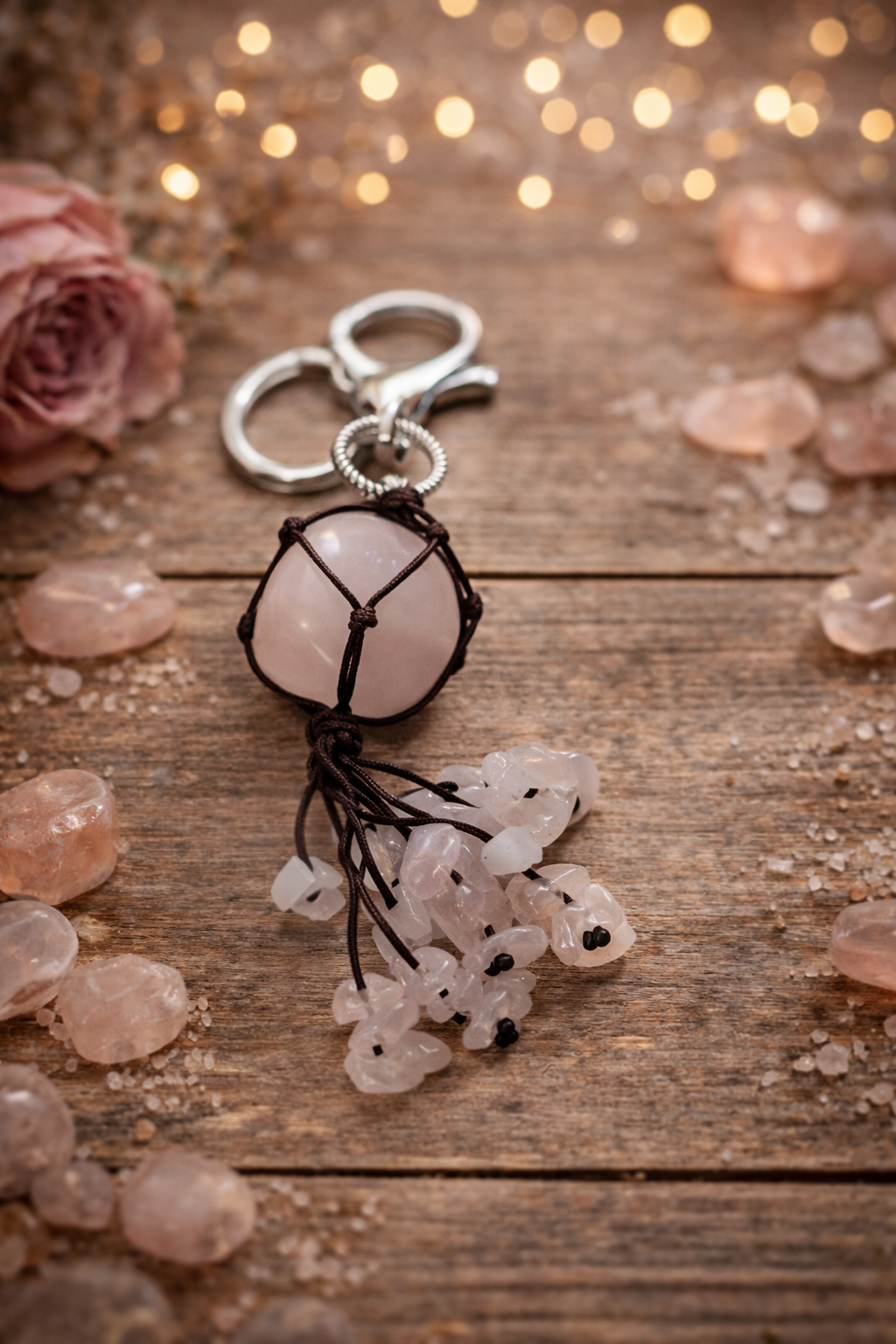 Quartz rose: apporte l'amour et soulage la tristesse et la solitude.