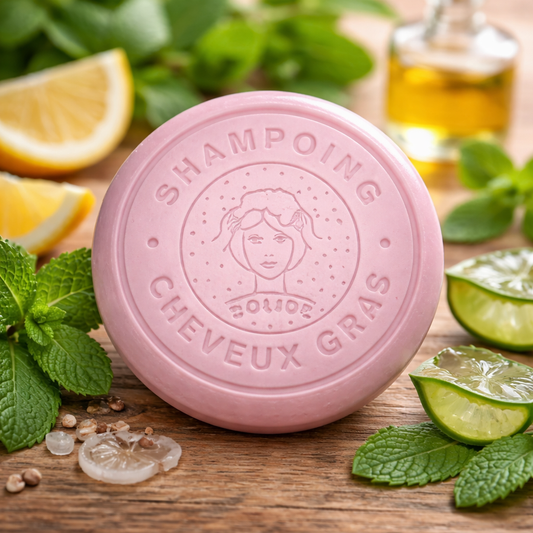 Lait d'ânesse BIOLOGIQUE certifié issu de l'agriculture biologique. Pour cheveux gras. Notre savon est sans emballage individuel, par souci de l'environnement.