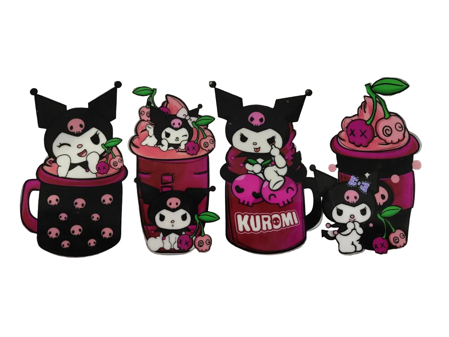 planche stickers rose noir