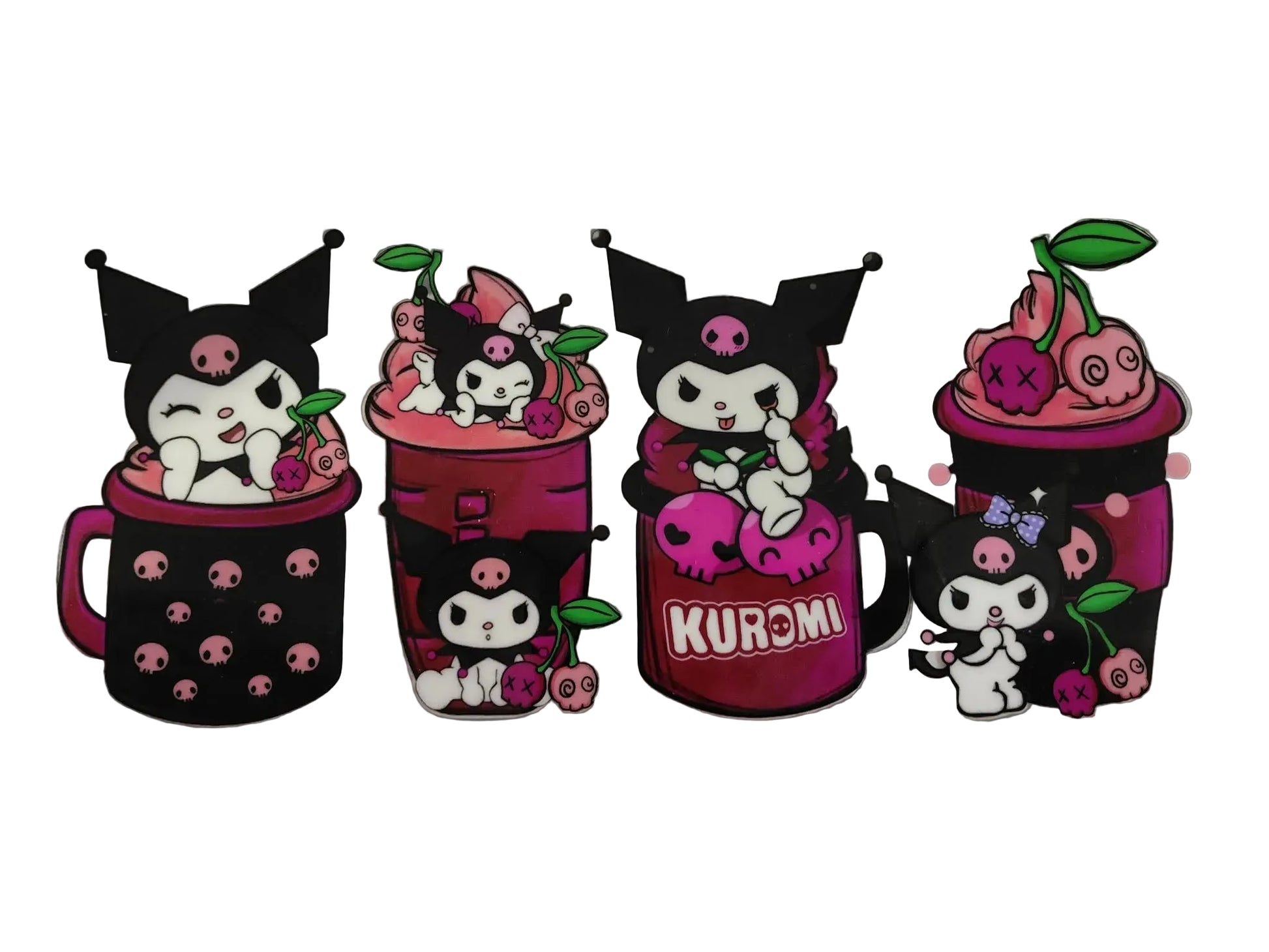 planche stickers rose noir