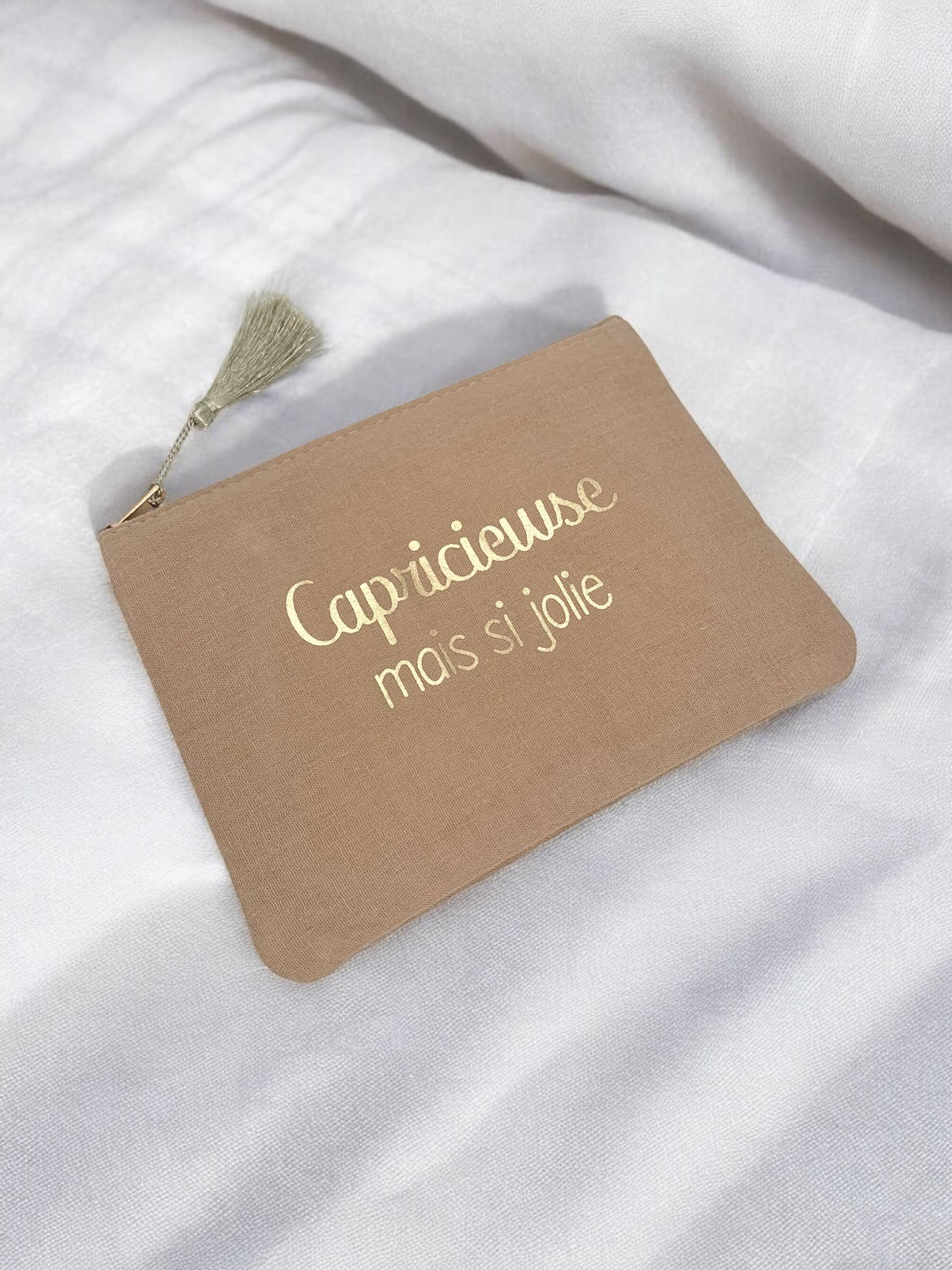 Trousse à maquillage avec inscription 20x15cm Capricieuse 