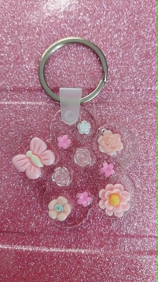 Porte clés fleur