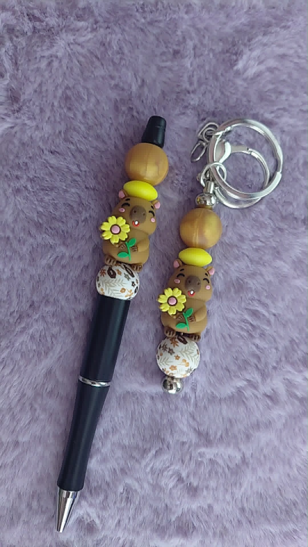 Porte clés et stylo duo