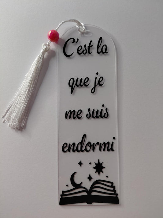 grand marque pages faire a la main avec une perle en plastique 