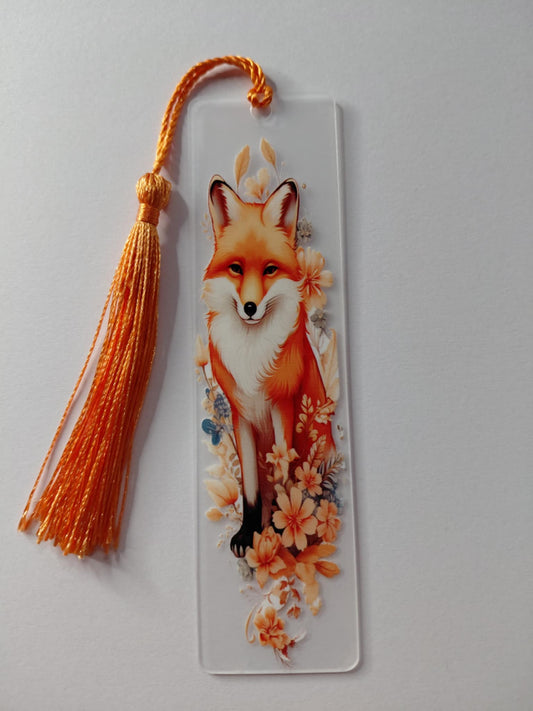 marque pages avec un renard  ponpom 