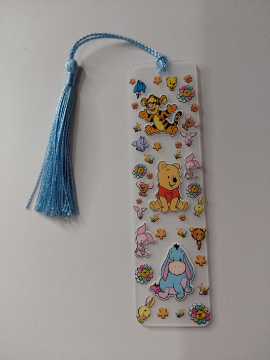 marque pages avec son pompon et des fleurs